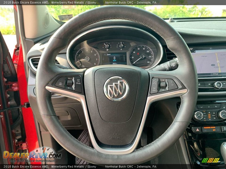 2018 Buick Encore Essence AWD Winterberry Red Metallic / Ebony Photo #11