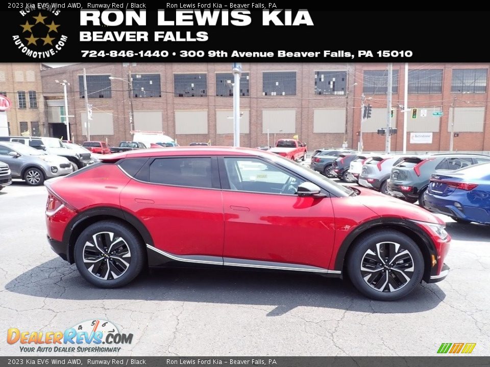 2023 Kia EV6 Wind AWD Runway Red / Black Photo #1