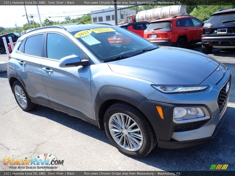 2021 Hyundai Kona SEL AWD Sonic Silver / Black Photo #8