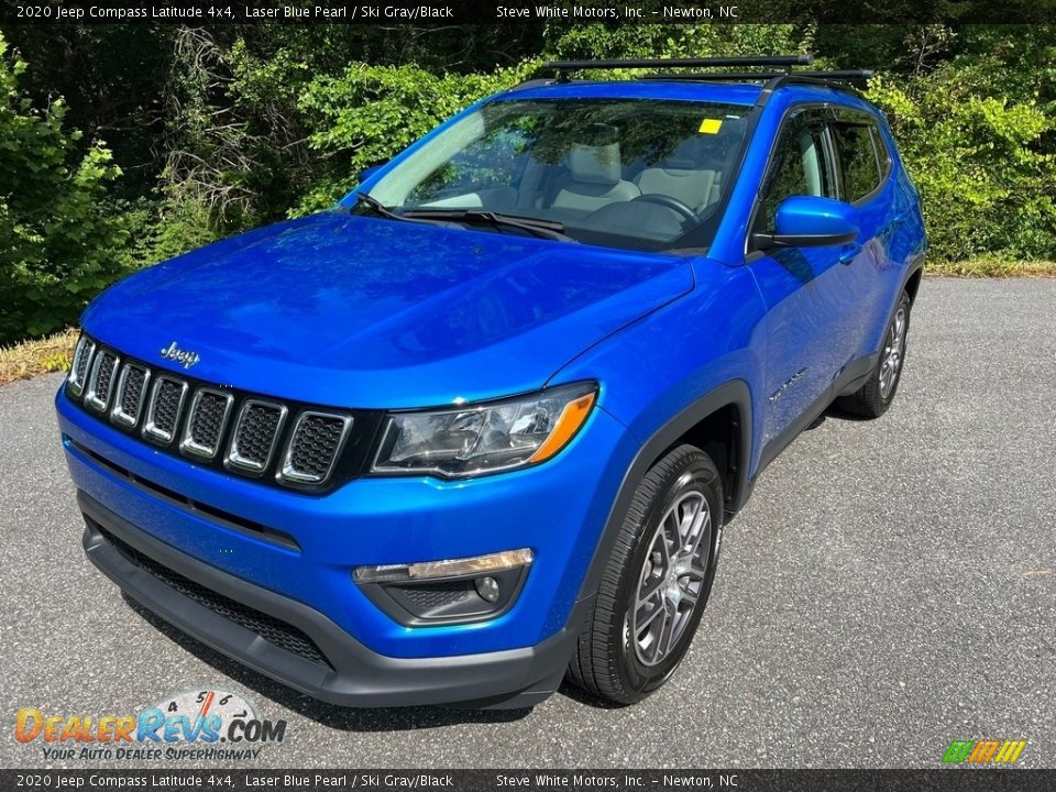 2020 Jeep Compass Latitude 4x4 Laser Blue Pearl / Ski Gray/Black Photo #3