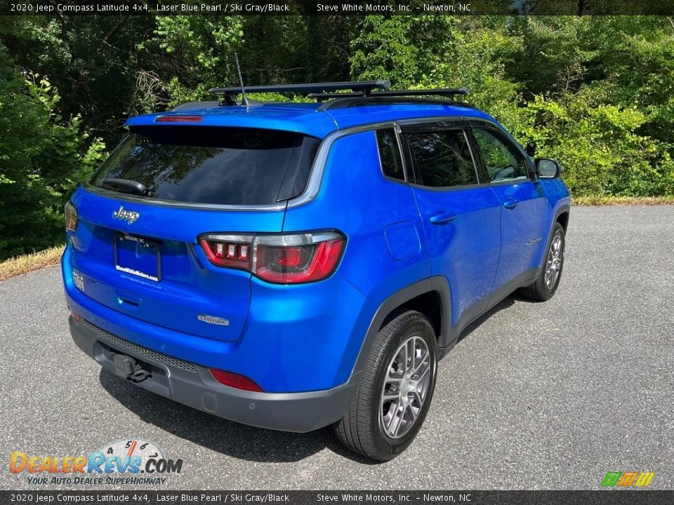 2020 Jeep Compass Latitude 4x4 Laser Blue Pearl / Ski Gray/Black Photo #7