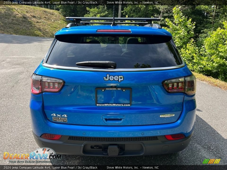2020 Jeep Compass Latitude 4x4 Laser Blue Pearl / Ski Gray/Black Photo #8