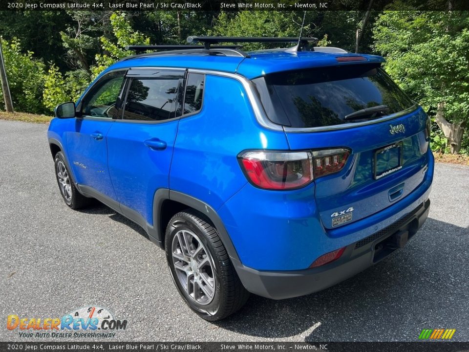 2020 Jeep Compass Latitude 4x4 Laser Blue Pearl / Ski Gray/Black Photo #9