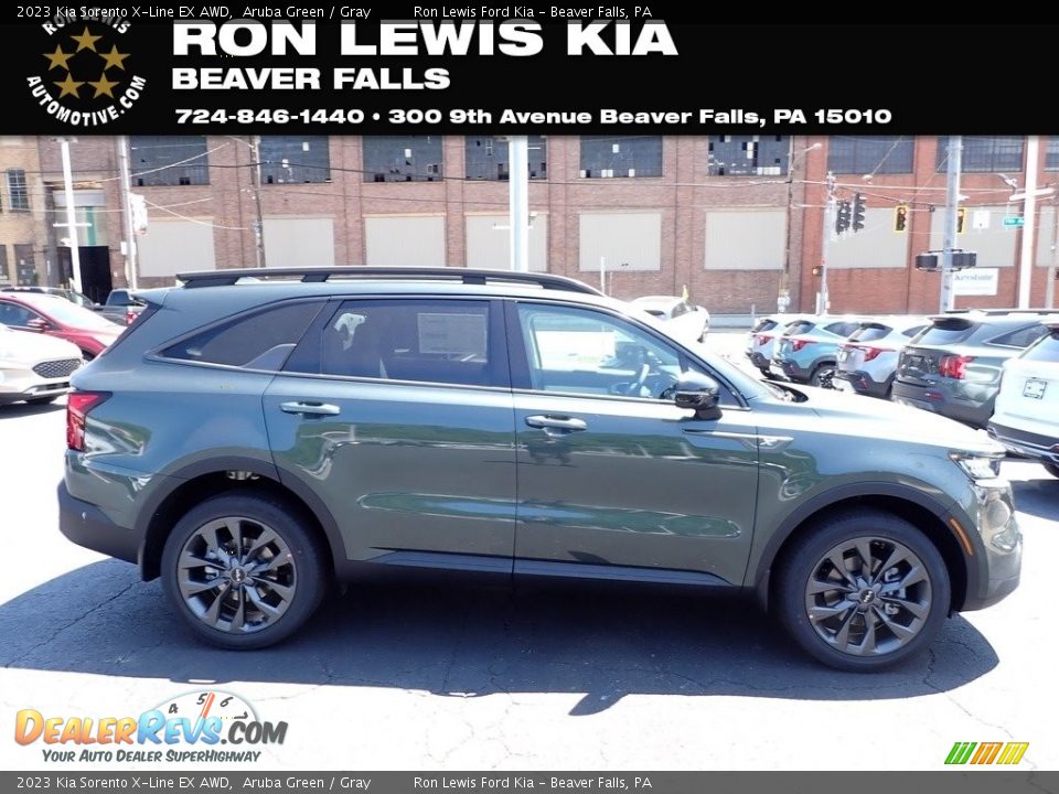 2023 Kia Sorento X-Line EX AWD Aruba Green / Gray Photo #1