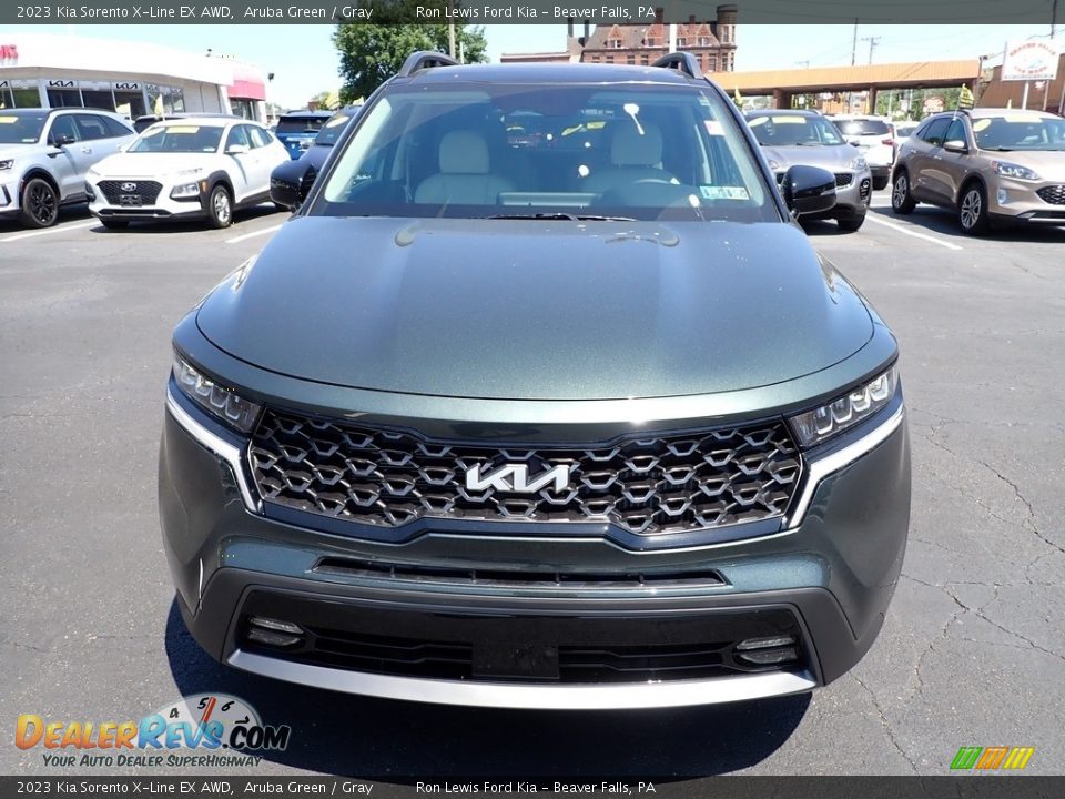 2023 Kia Sorento X-Line EX AWD Aruba Green / Gray Photo #3
