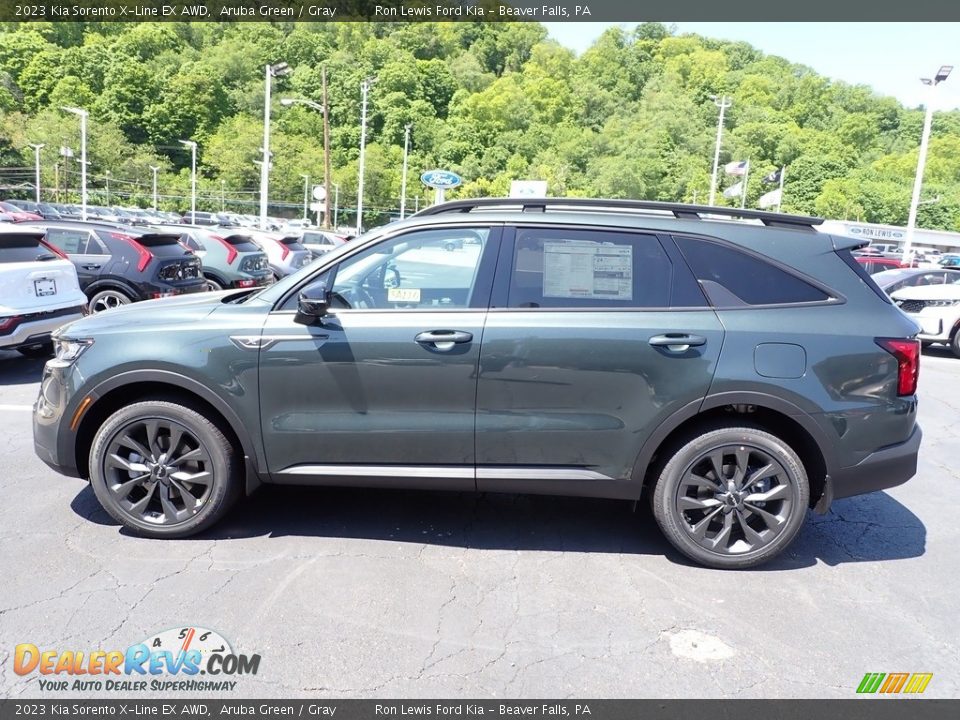Aruba Green 2023 Kia Sorento X-Line EX AWD Photo #5