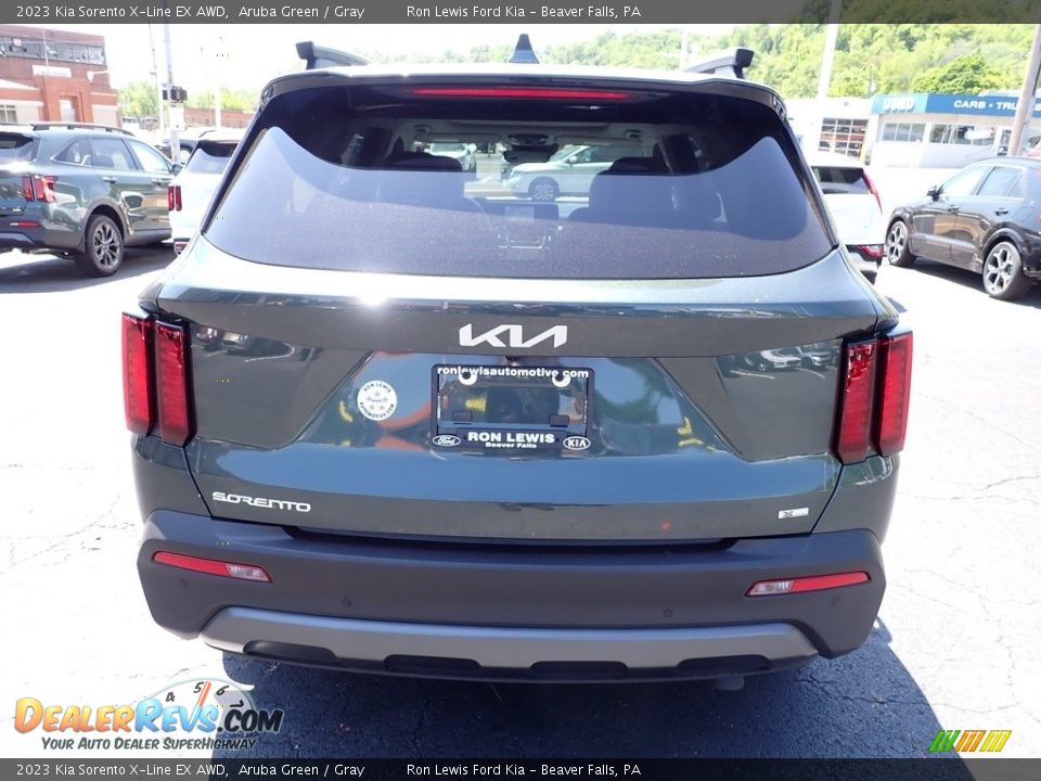 2023 Kia Sorento X-Line EX AWD Aruba Green / Gray Photo #7