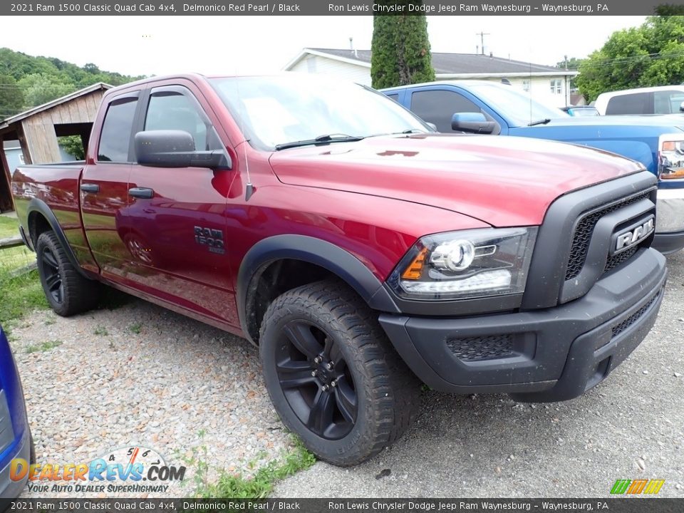 2021 Ram 1500 Classic Quad Cab 4x4 Delmonico Red Pearl / Black Photo #2