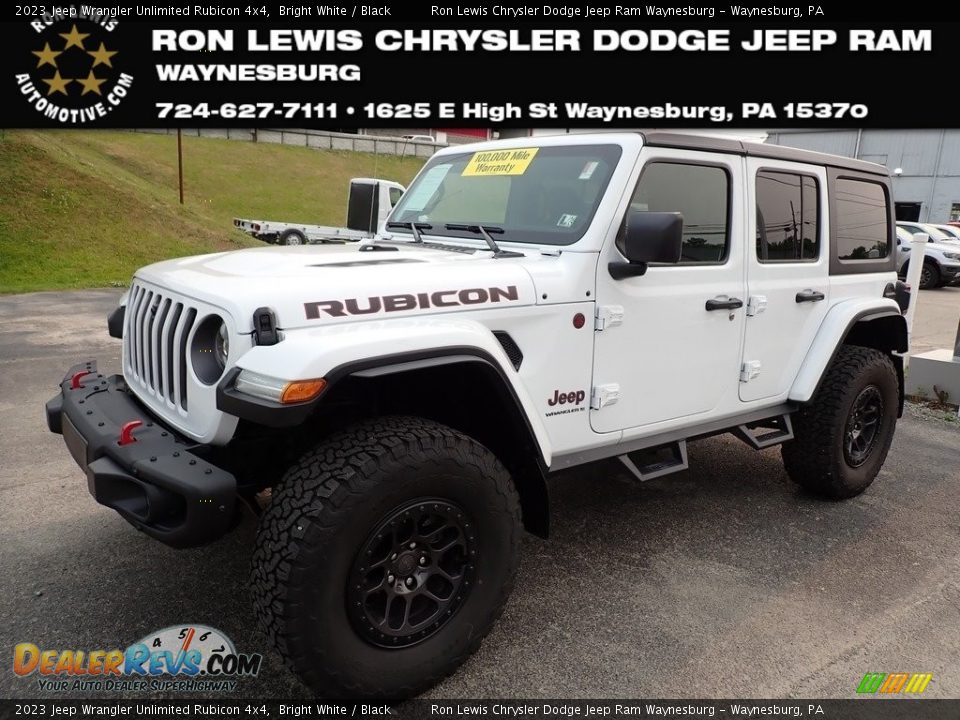 2023 Jeep Wrangler Unlimited Rubicon 4x4 Bright White / Black Photo #1