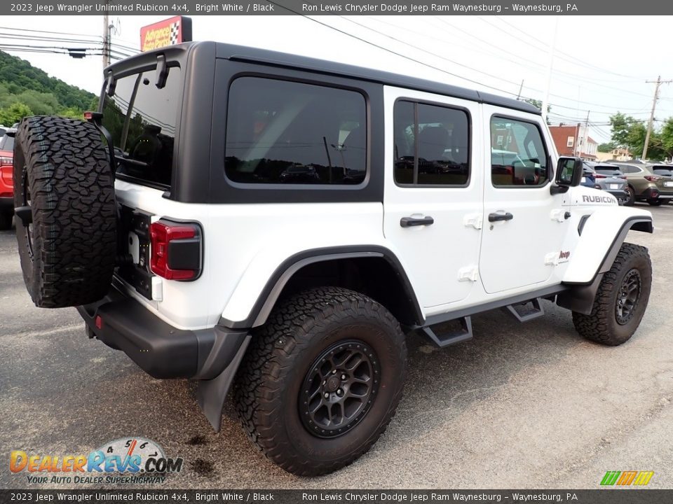 2023 Jeep Wrangler Unlimited Rubicon 4x4 Bright White / Black Photo #6