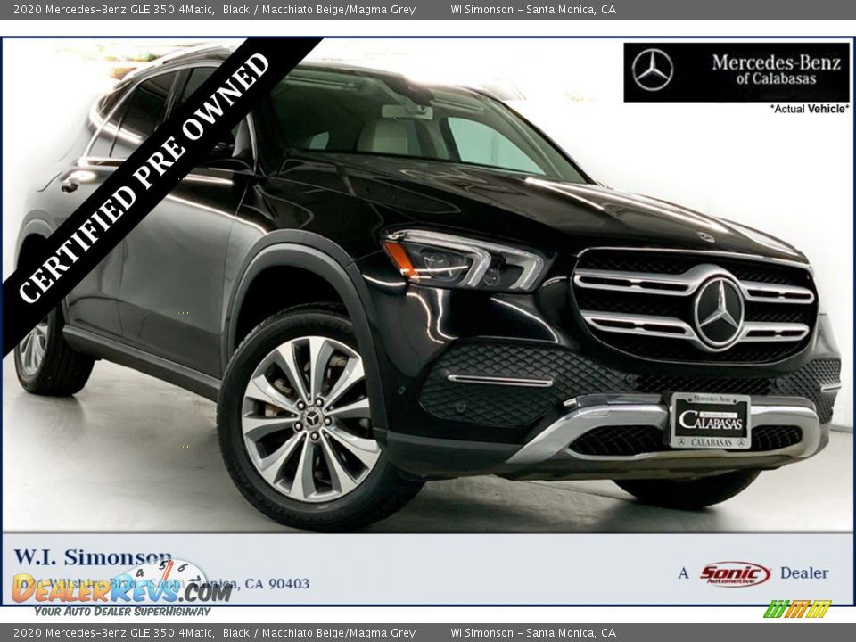 2020 Mercedes-Benz GLE 350 4Matic Black / Macchiato Beige/Magma Grey Photo #1