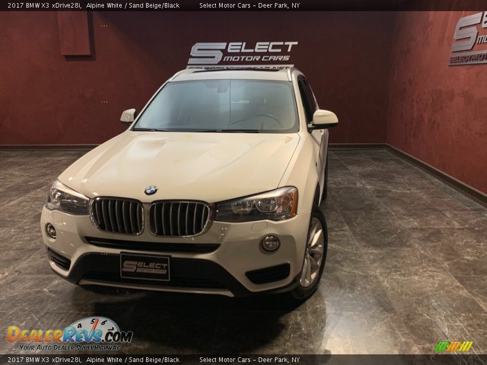 2017 BMW X3 xDrive28i Alpine White / Sand Beige/Black Photo #1