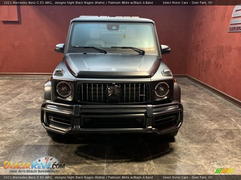 2021 Mercedes-Benz G 63 AMG designo Night Black Magno (Matte) / Platinum White w/Black A Band Photo #2