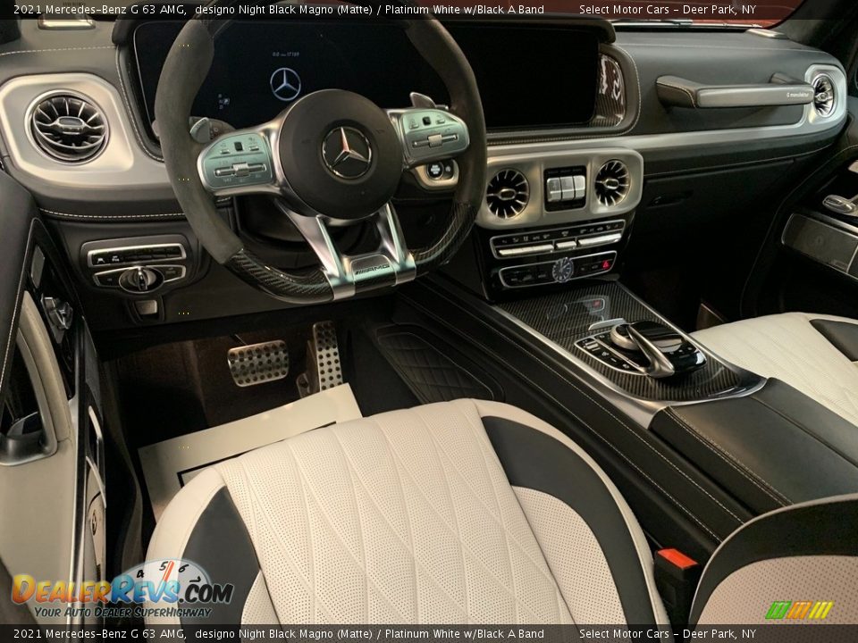 2021 Mercedes-Benz G 63 AMG designo Night Black Magno (Matte) / Platinum White w/Black A Band Photo #10