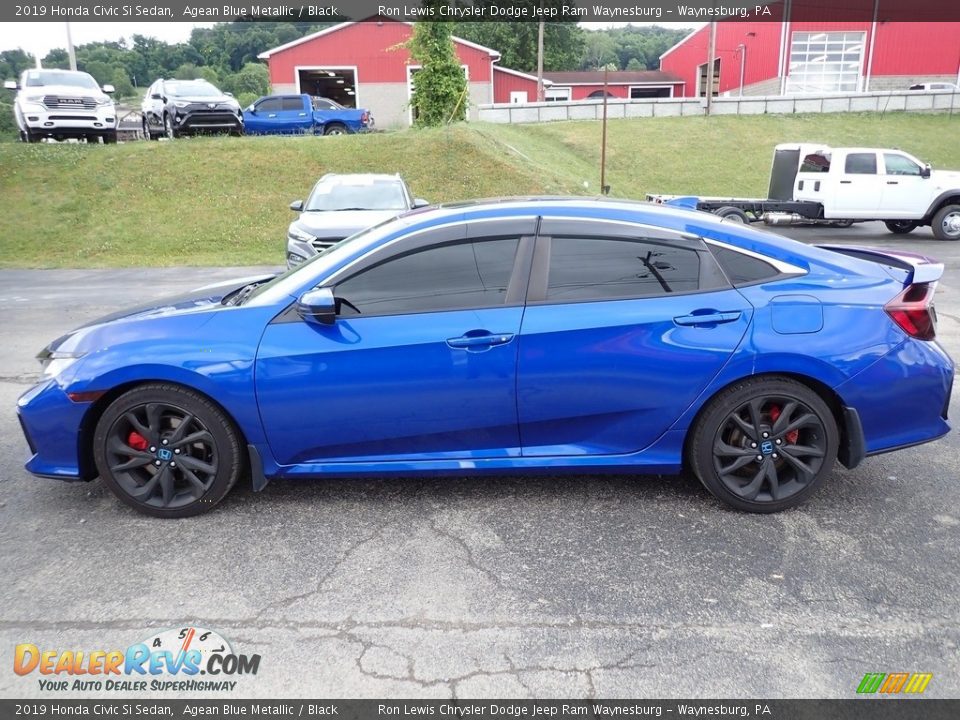 Agean Blue Metallic 2019 Honda Civic Si Sedan Photo #2