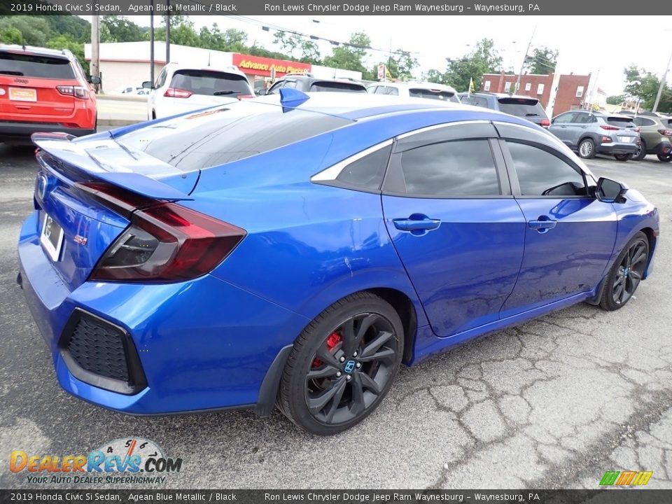 Agean Blue Metallic 2019 Honda Civic Si Sedan Photo #6