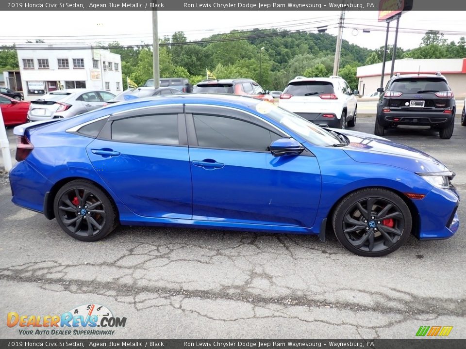 Agean Blue Metallic 2019 Honda Civic Si Sedan Photo #7