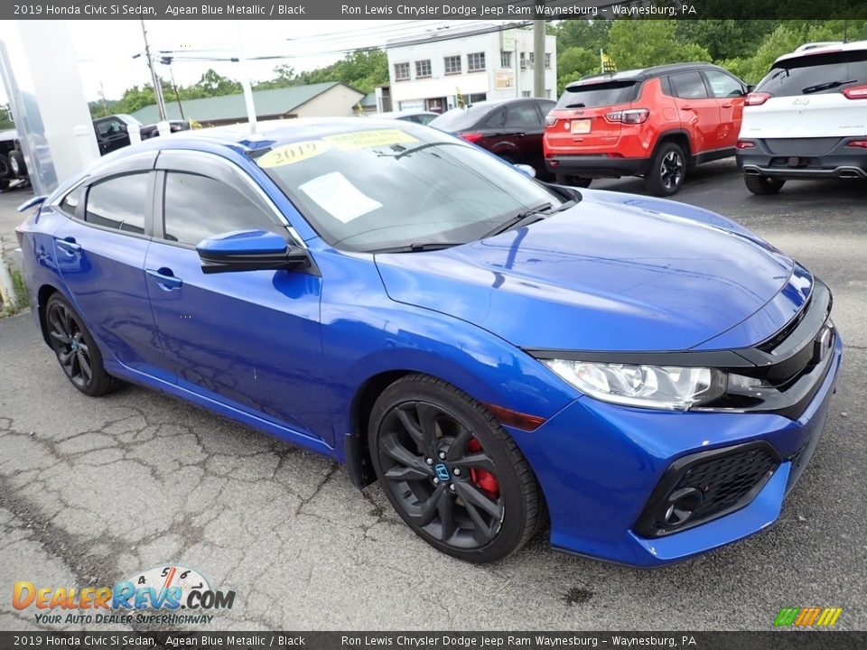 Front 3/4 View of 2019 Honda Civic Si Sedan Photo #8