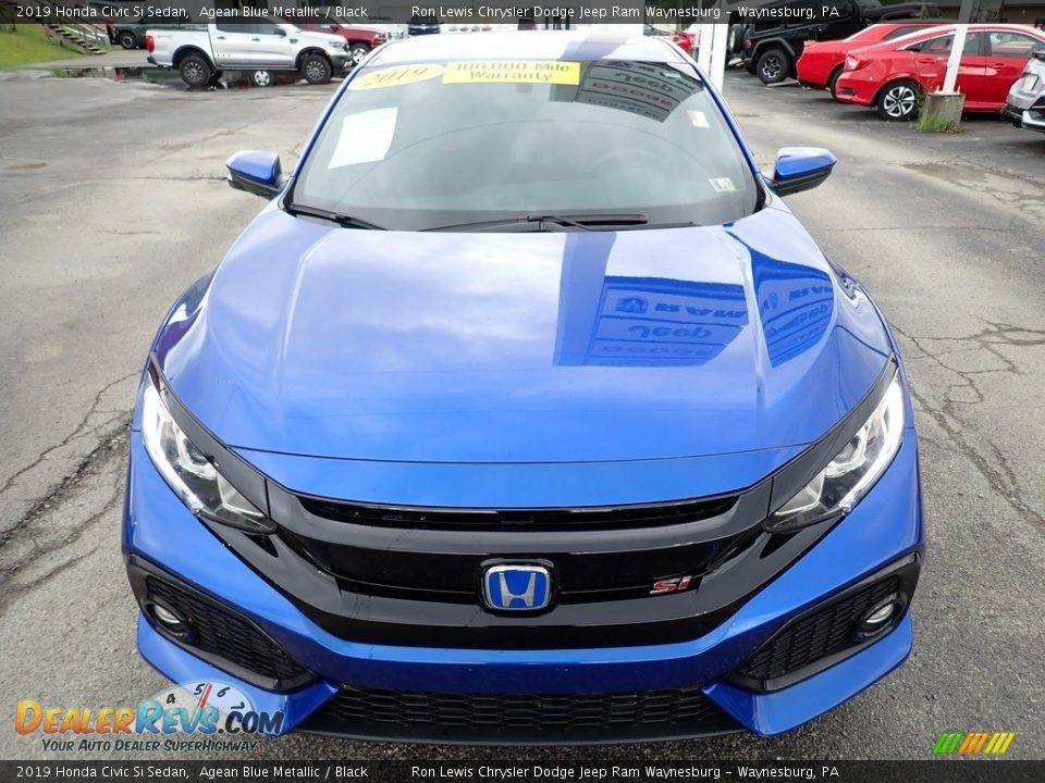 Agean Blue Metallic 2019 Honda Civic Si Sedan Photo #9