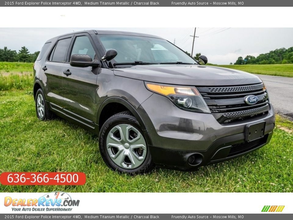 2015 Ford Explorer Police Interceptor 4WD Medium Titanium Metallic / Charcoal Black Photo #1