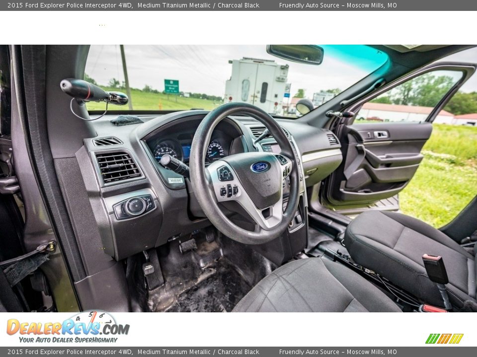 Charcoal Black Interior - 2015 Ford Explorer Police Interceptor 4WD Photo #11
