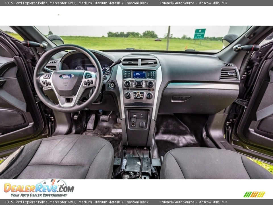 Charcoal Black Interior - 2015 Ford Explorer Police Interceptor 4WD Photo #17