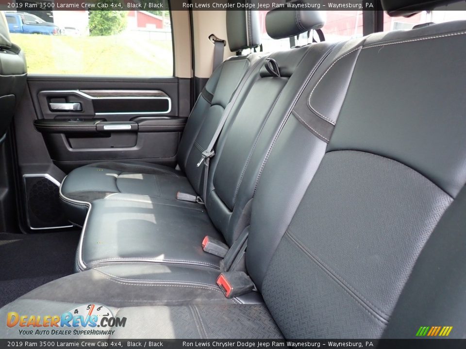 Rear Seat of 2019 Ram 3500 Laramie Crew Cab 4x4 Photo #12