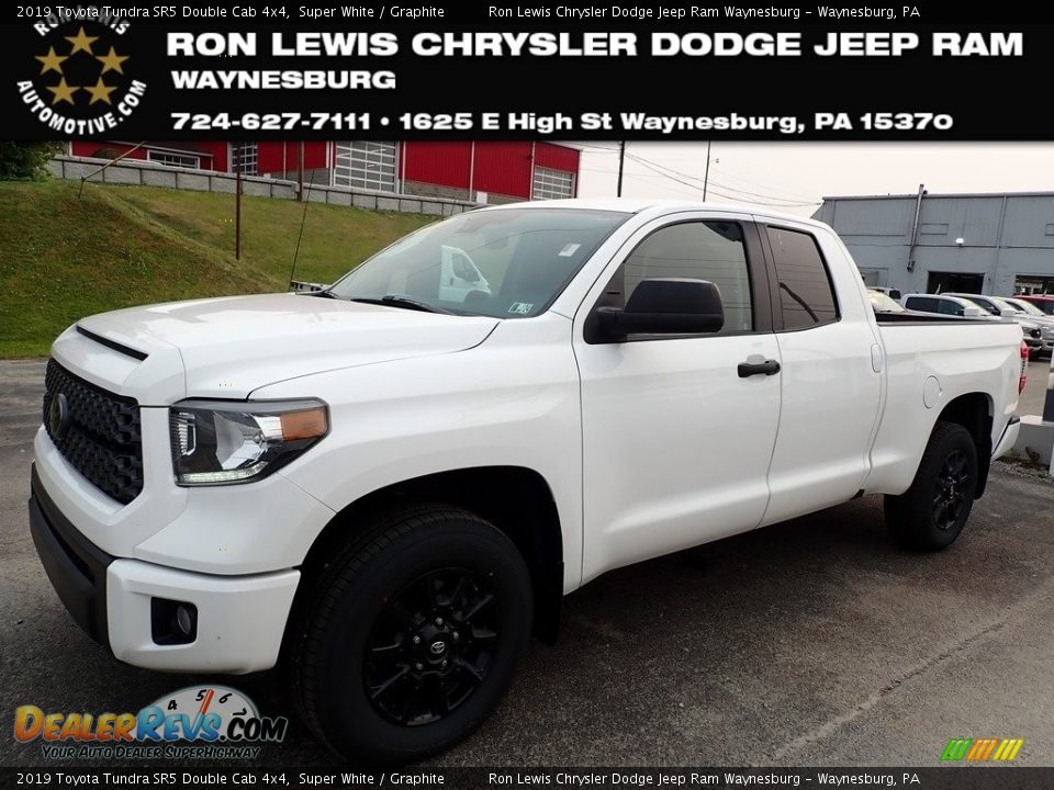 2019 Toyota Tundra SR5 Double Cab 4x4 Super White / Graphite Photo #1