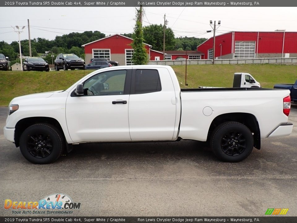 2019 Toyota Tundra SR5 Double Cab 4x4 Super White / Graphite Photo #2