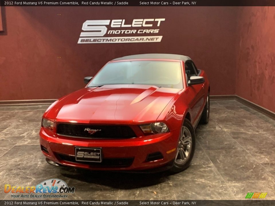 2012 Ford Mustang V6 Premium Convertible Red Candy Metallic / Saddle Photo #1