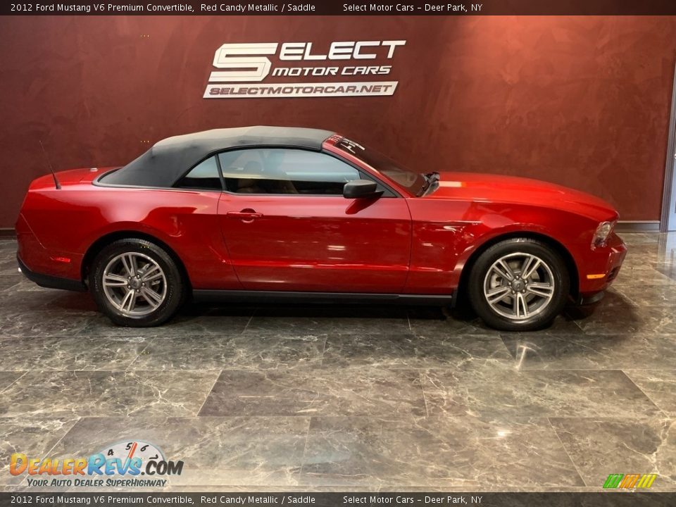 2012 Ford Mustang V6 Premium Convertible Red Candy Metallic / Saddle Photo #4