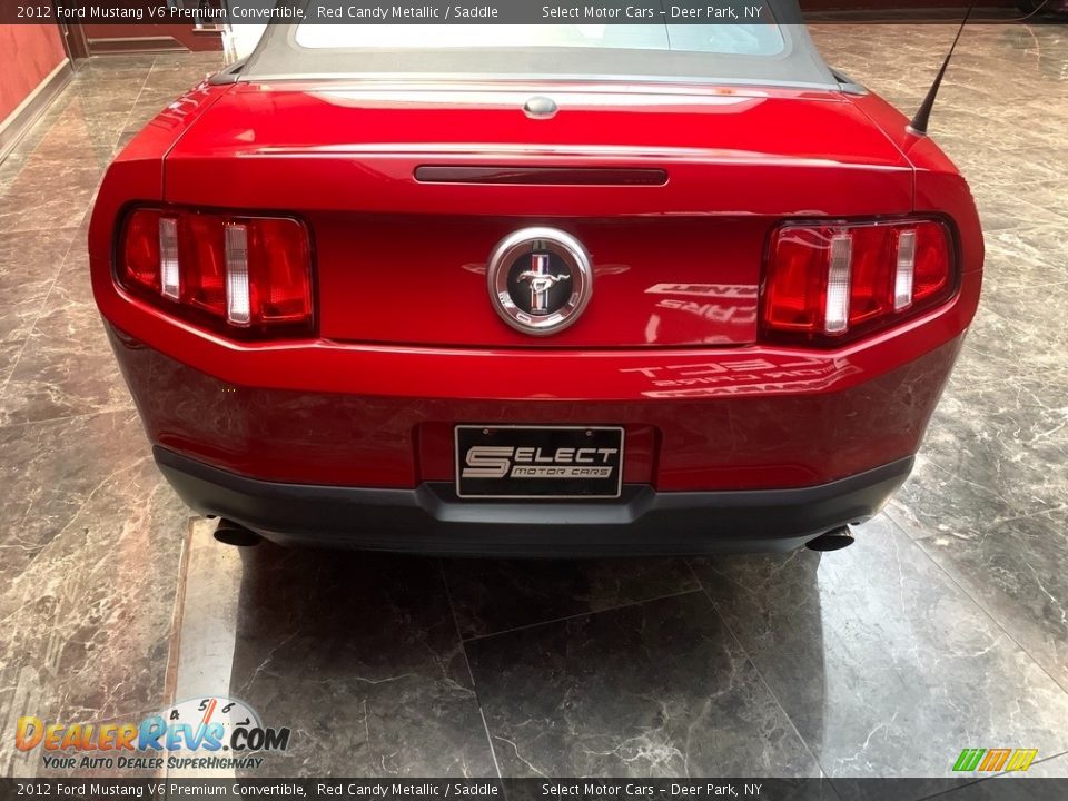 2012 Ford Mustang V6 Premium Convertible Red Candy Metallic / Saddle Photo #6