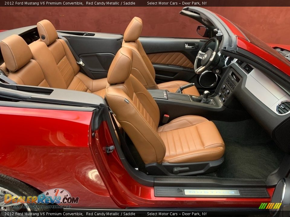 2012 Ford Mustang V6 Premium Convertible Red Candy Metallic / Saddle Photo #11