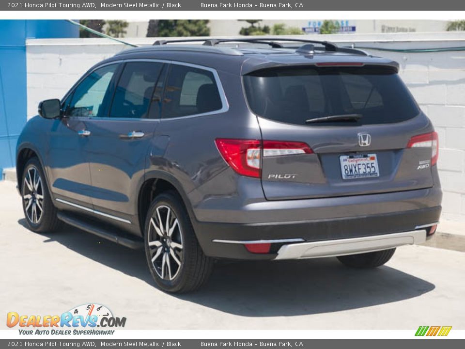 2021 Honda Pilot Touring AWD Modern Steel Metallic / Black Photo #2