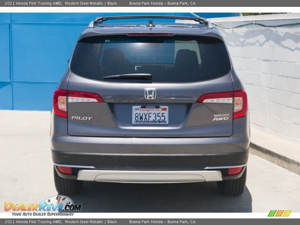 2021 Honda Pilot Touring AWD Modern Steel Metallic / Black Photo #9