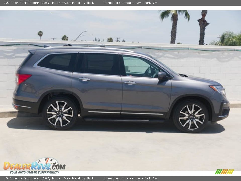 2021 Honda Pilot Touring AWD Modern Steel Metallic / Black Photo #12