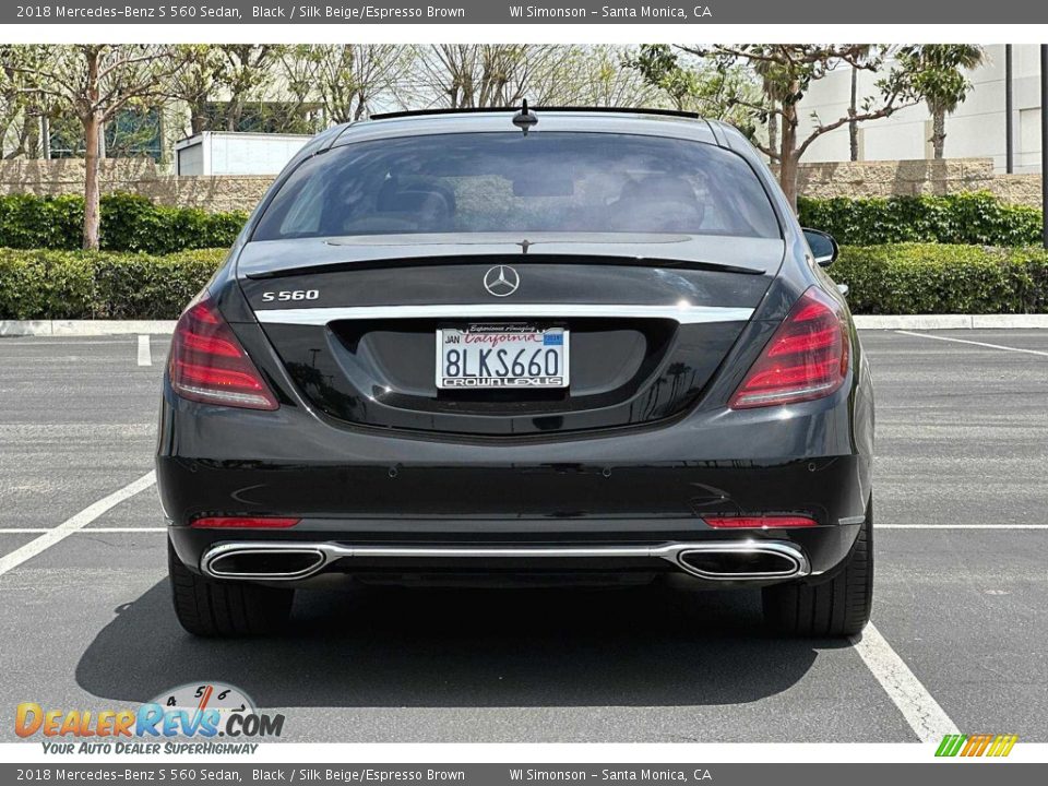 2018 Mercedes-Benz S 560 Sedan Black / Silk Beige/Espresso Brown Photo #5