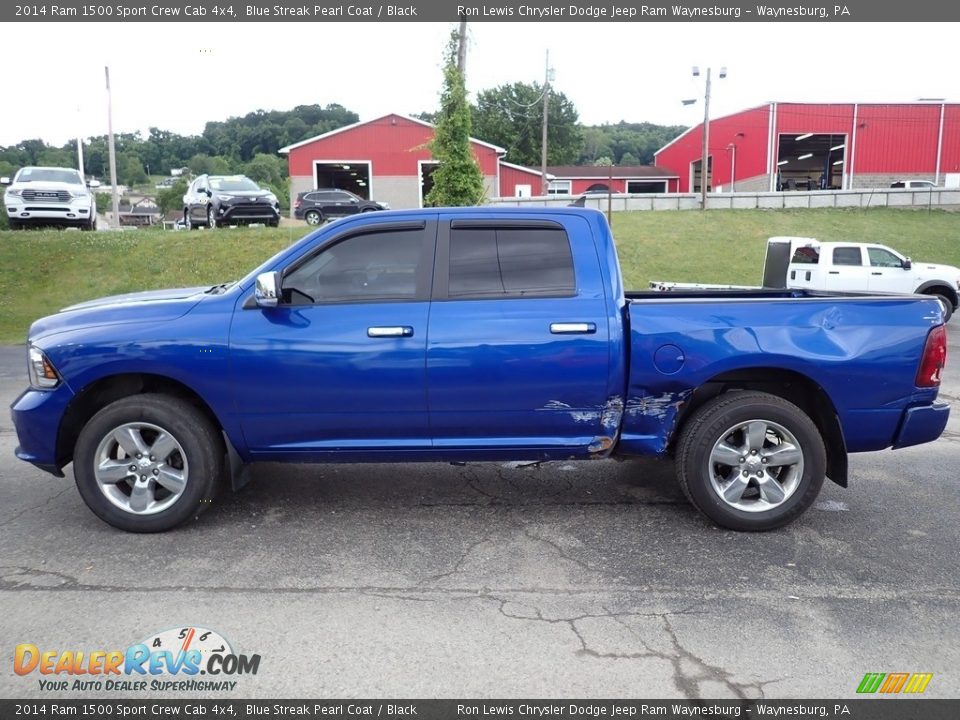 2014 Ram 1500 Sport Crew Cab 4x4 Blue Streak Pearl Coat / Black Photo #2