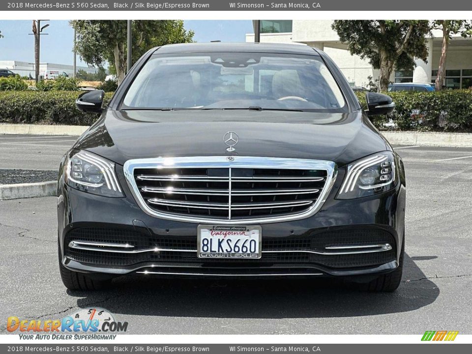 2018 Mercedes-Benz S 560 Sedan Black / Silk Beige/Espresso Brown Photo #9