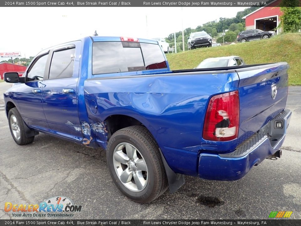 2014 Ram 1500 Sport Crew Cab 4x4 Blue Streak Pearl Coat / Black Photo #3