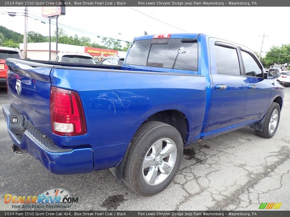 2014 Ram 1500 Sport Crew Cab 4x4 Blue Streak Pearl Coat / Black Photo #6