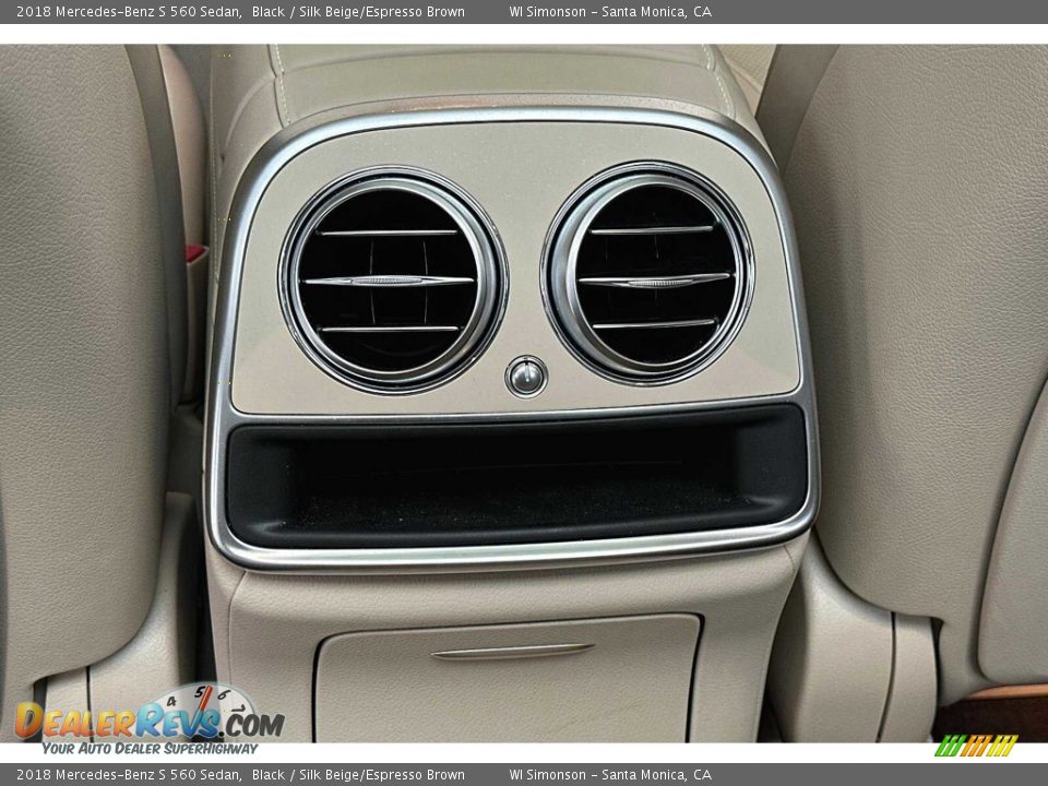 2018 Mercedes-Benz S 560 Sedan Black / Silk Beige/Espresso Brown Photo #15