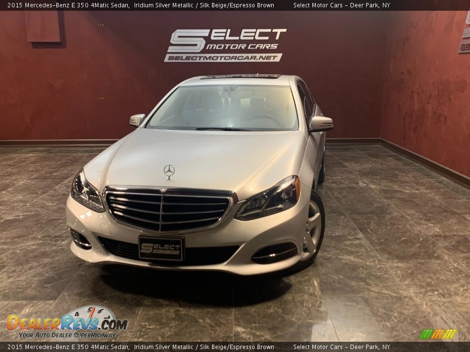 2015 Mercedes-Benz E 350 4Matic Sedan Iridium Silver Metallic / Silk Beige/Espresso Brown Photo #1