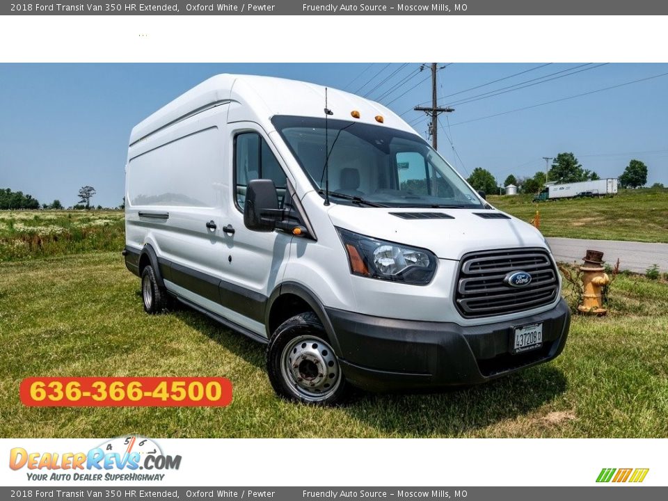 2018 Ford Transit Van 350 HR Extended Oxford White / Pewter Photo #1