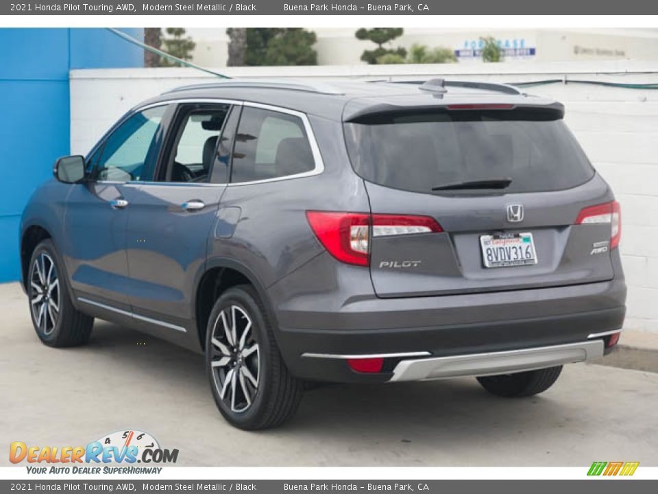 2021 Honda Pilot Touring AWD Modern Steel Metallic / Black Photo #2