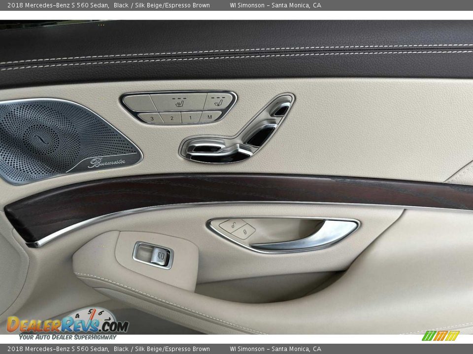 2018 Mercedes-Benz S 560 Sedan Black / Silk Beige/Espresso Brown Photo #20