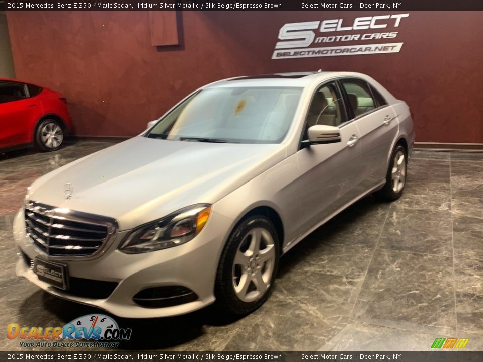 2015 Mercedes-Benz E 350 4Matic Sedan Iridium Silver Metallic / Silk Beige/Espresso Brown Photo #6