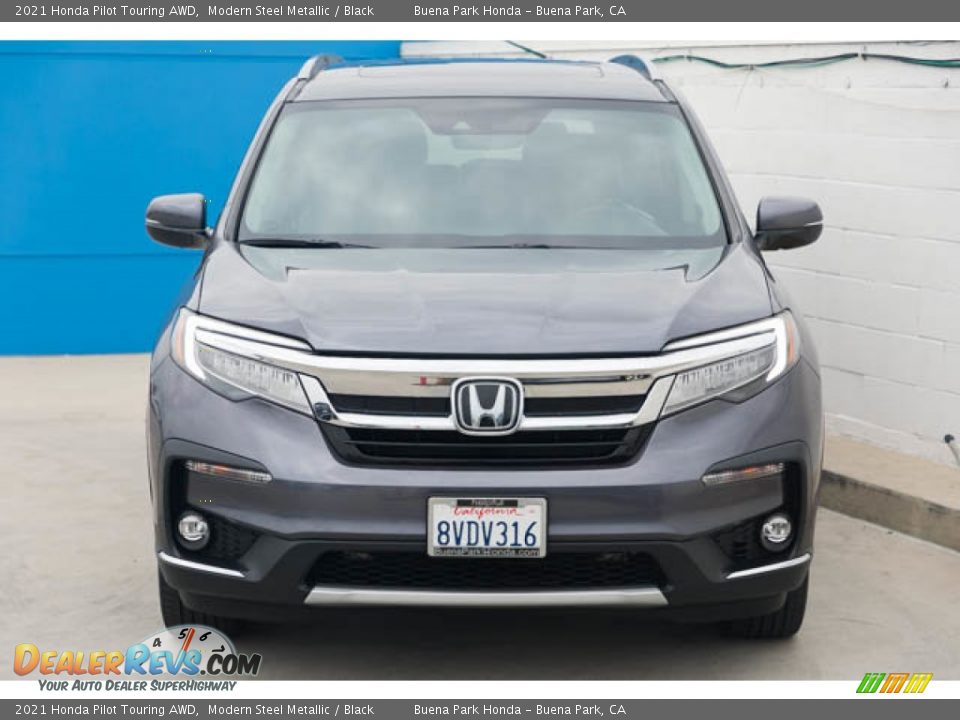 2021 Honda Pilot Touring AWD Modern Steel Metallic / Black Photo #7