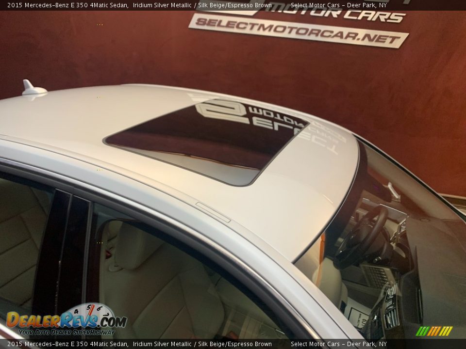 2015 Mercedes-Benz E 350 4Matic Sedan Iridium Silver Metallic / Silk Beige/Espresso Brown Photo #7