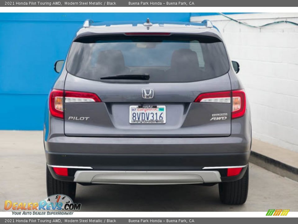 2021 Honda Pilot Touring AWD Modern Steel Metallic / Black Photo #9